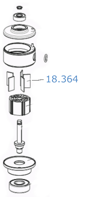 Sett 10 Vinger For Skorpio III 1,45 X 11 X 19,92Mm