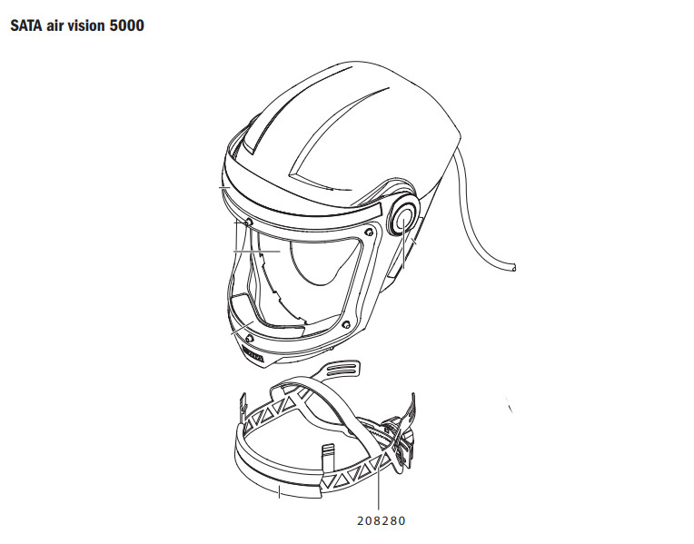 Air Vision 5000 Hodefiksasjon Komplet