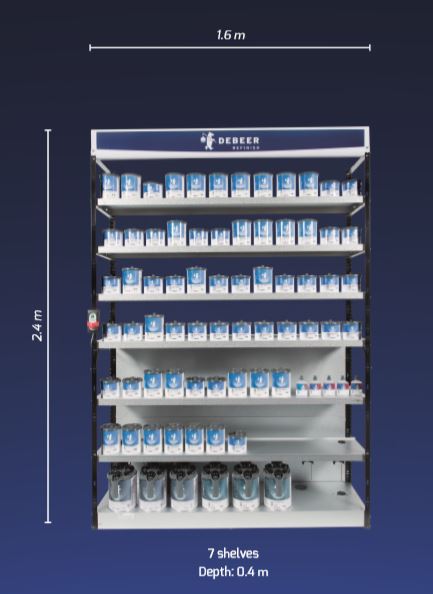 Reol For Wb 900 - Komplett Atex System Ikke-Opvarmet Skab Inkl. 8 Rørerposisjoner