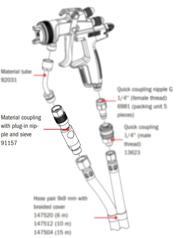 Materialkobling Med Plug-In Nippel + Sil 91157